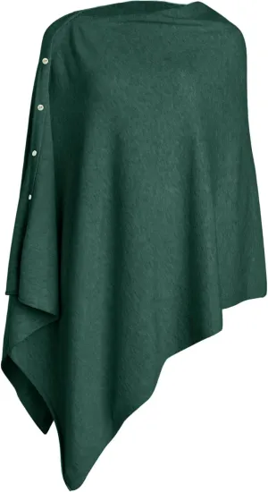 PULI Women's Versatile Knitted Shawls Scarf Poncho Sweater with Buttons Lightweight Spring Summer Fall Wraps