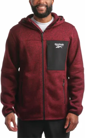 Reebok Men's Sweater Jacket - Fleece Lined Weather Resistant Insulated Outerwear - Cozy Sweater Jackets for Men (Sizes:M-XXL)