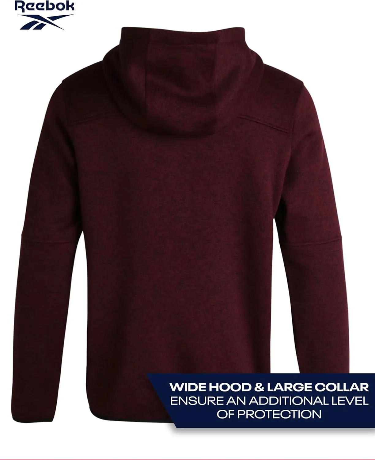 Reebok Men's Sweater Jacket - Fleece Lined Weather Resistant Insulated Outerwear - Cozy Sweater Jackets for Men (Sizes:M-XXL)