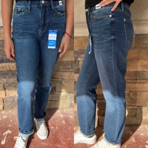 RENEE JUDY BLUE BOYFRIEND JEANS- DK WASH