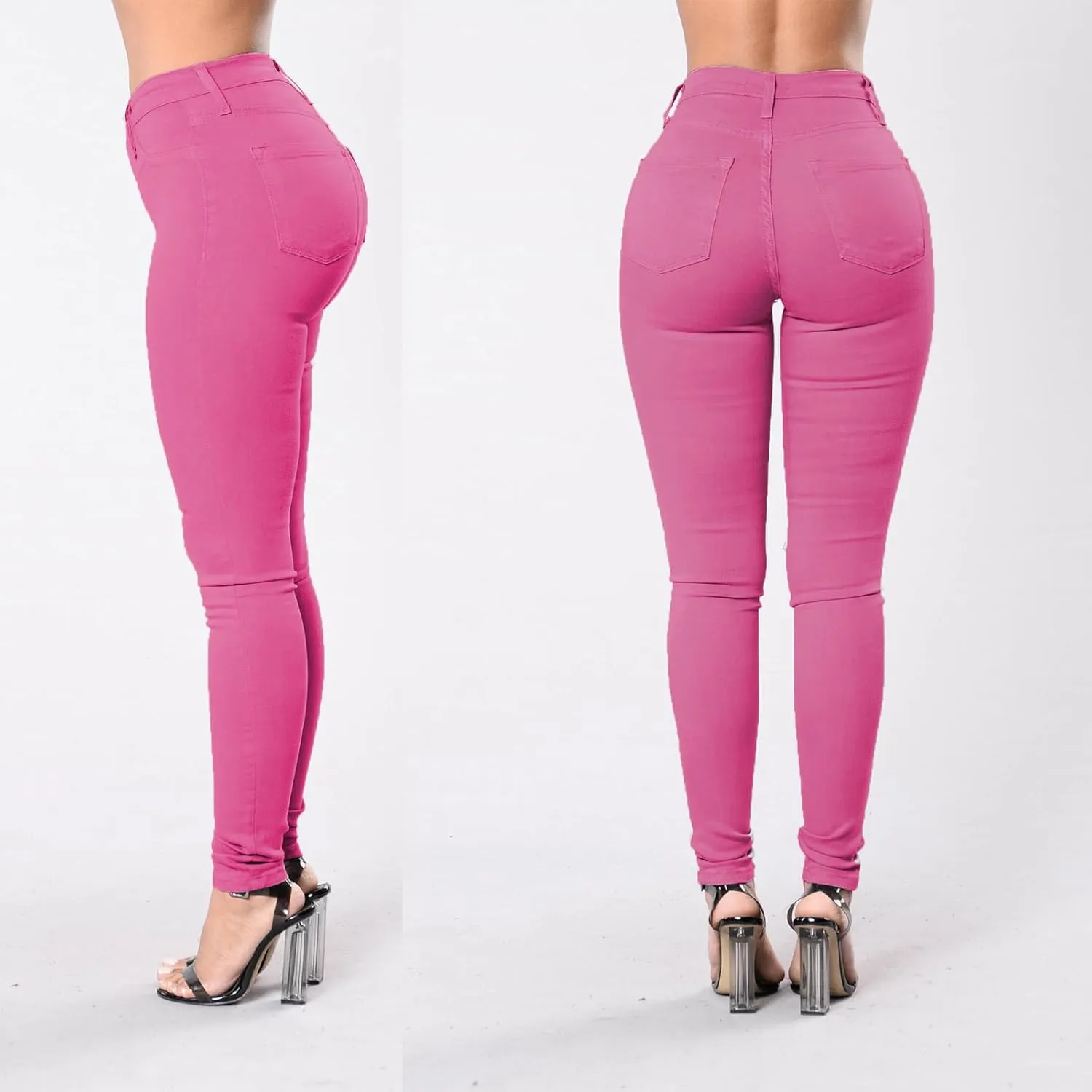 Ripped Skinny Jeans for Women High Waisted Stretch Slim Fit Distressed Butt Lifting Denim Jeans Pants