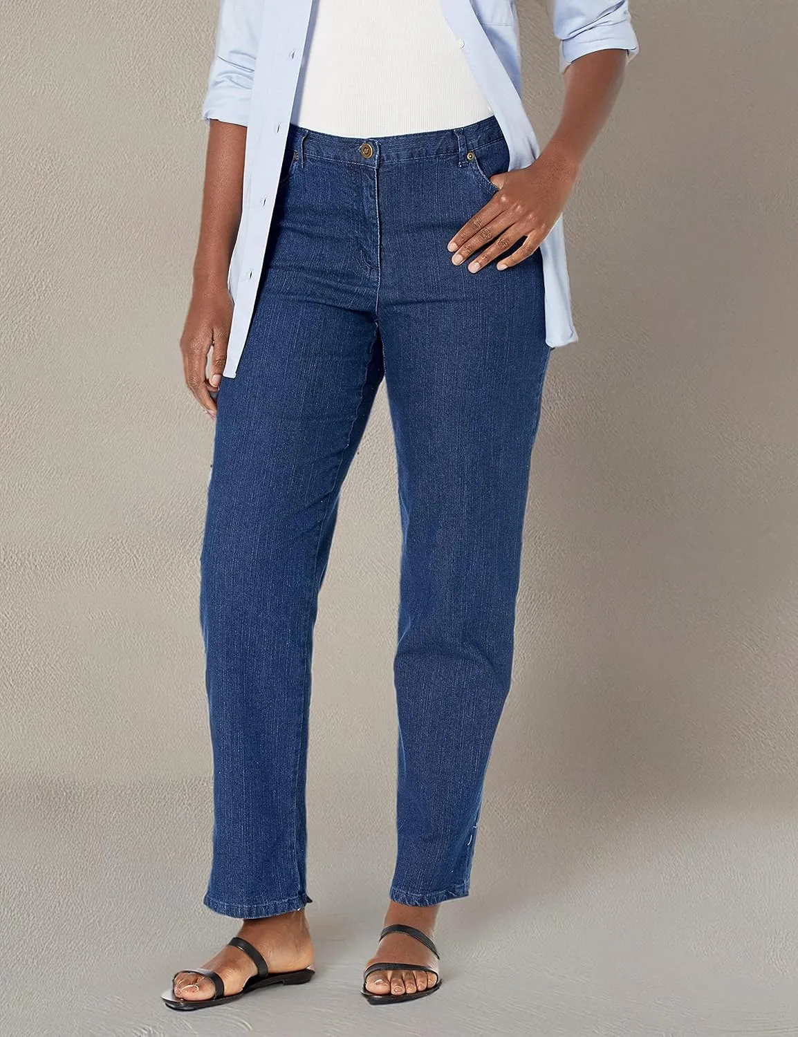 Ruby Rd. Women's Classic Flat Front Denim Jean