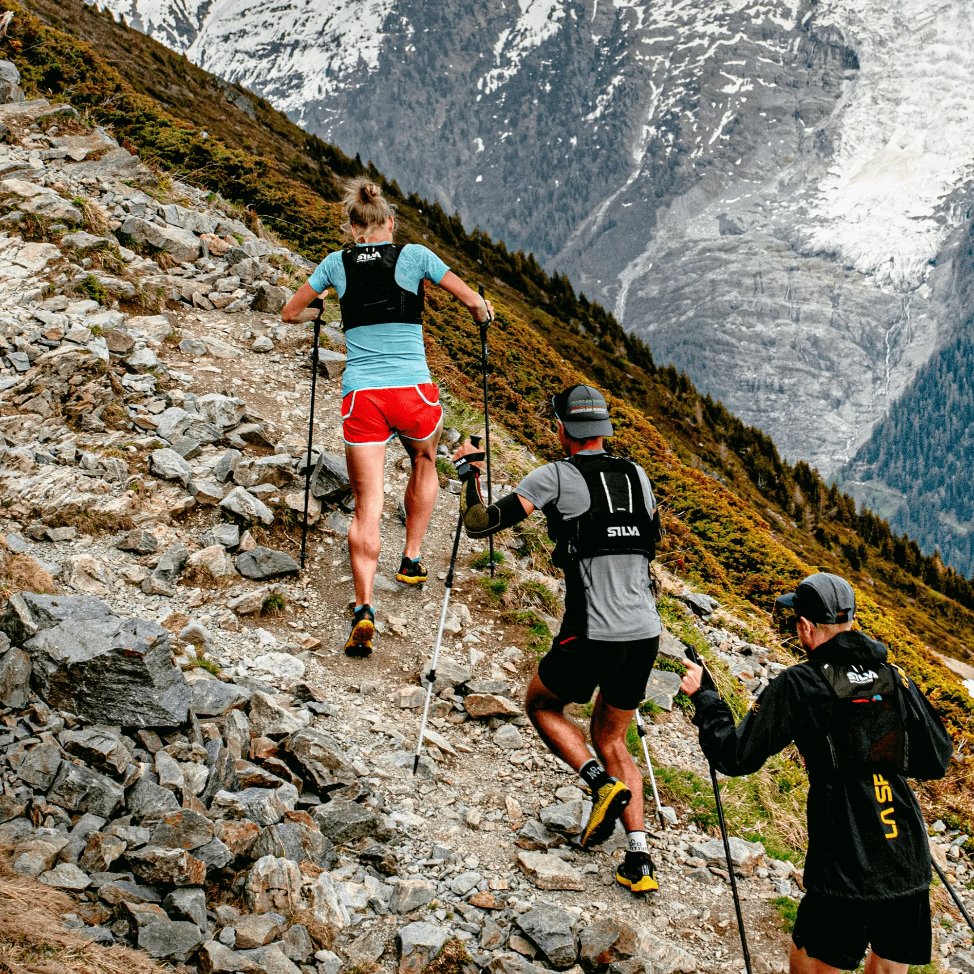 Running poles carbon 130 cm
