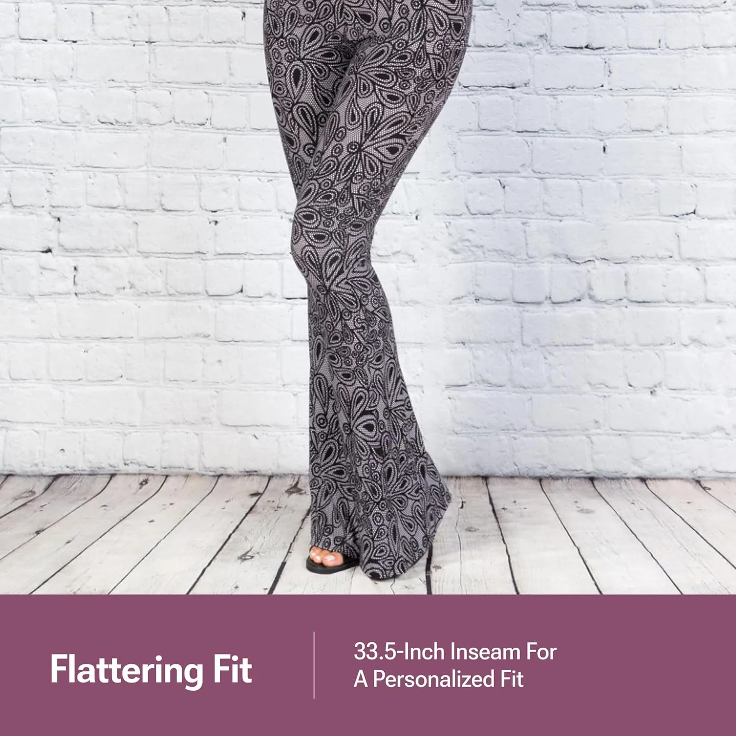 SATINA High Waisted Flare Leggings for Women - Yoga Pants for Women - Buttery Soft Bell Bottom Palazzo - Versatile Sizing