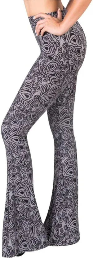 SATINA High Waisted Flare Leggings for Women - Yoga Pants for Women - Buttery Soft Bell Bottom Palazzo - Versatile Sizing