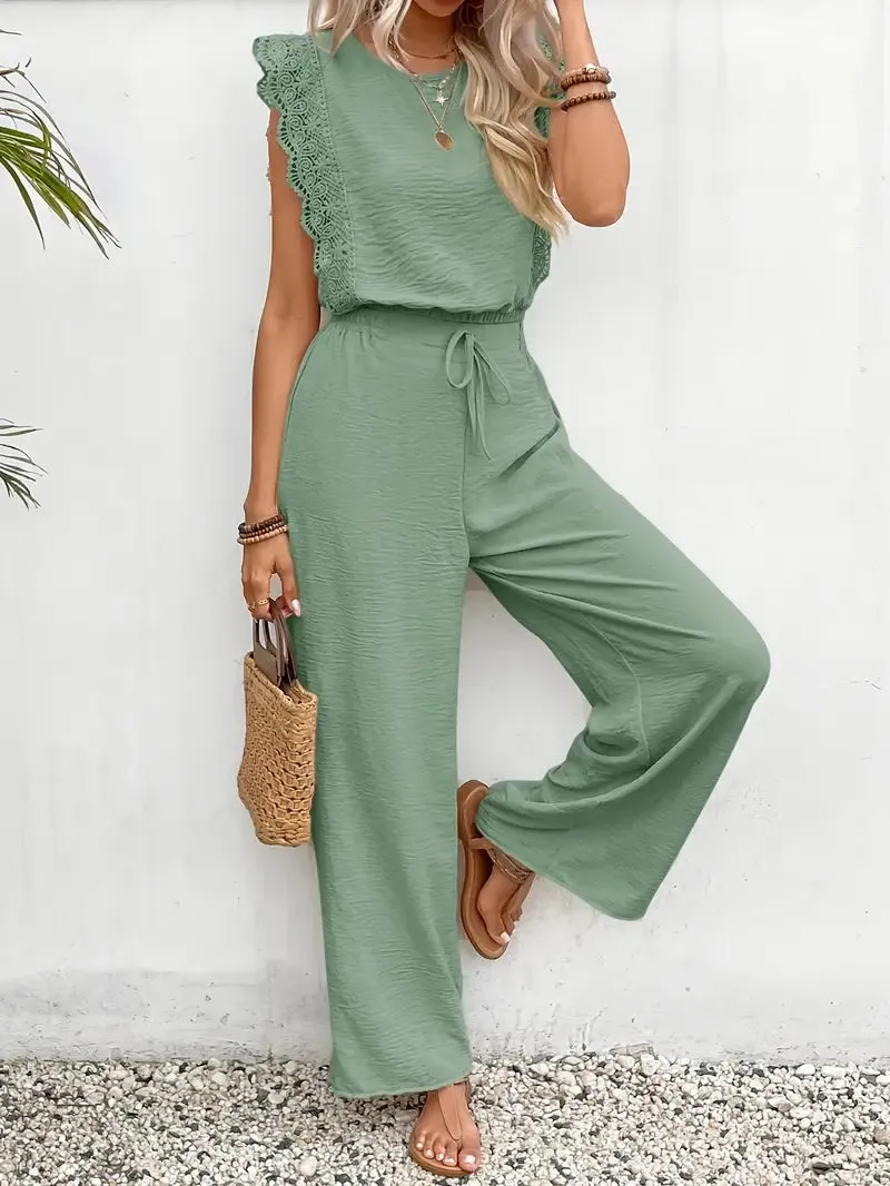 Serena  Lace Trim Two-Piece Set