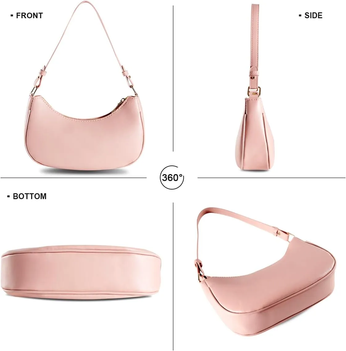 Shoulder Bag Purse For Women Trendy Crescent Clutch Small Purses Handbag Bag