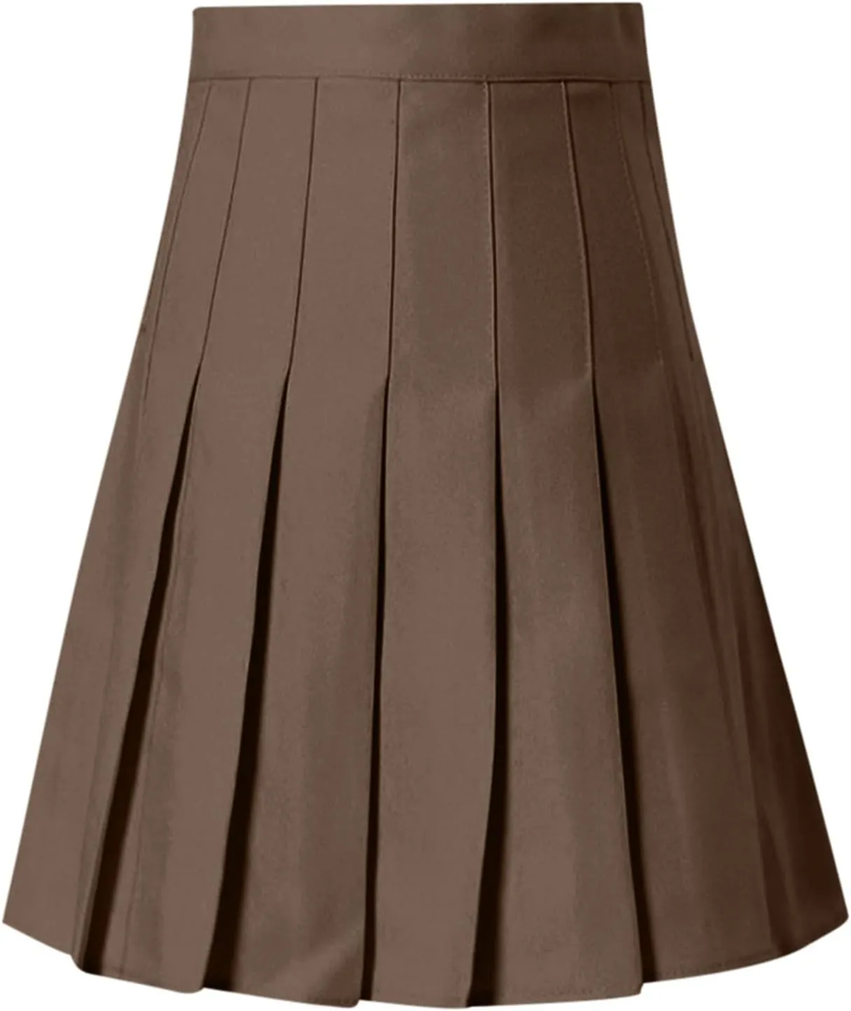 Skirts for Women Summer Trendy High Waist A-Line Casual Knee Length Maxi Skirts Solid Baggy Pleated Half Dresses