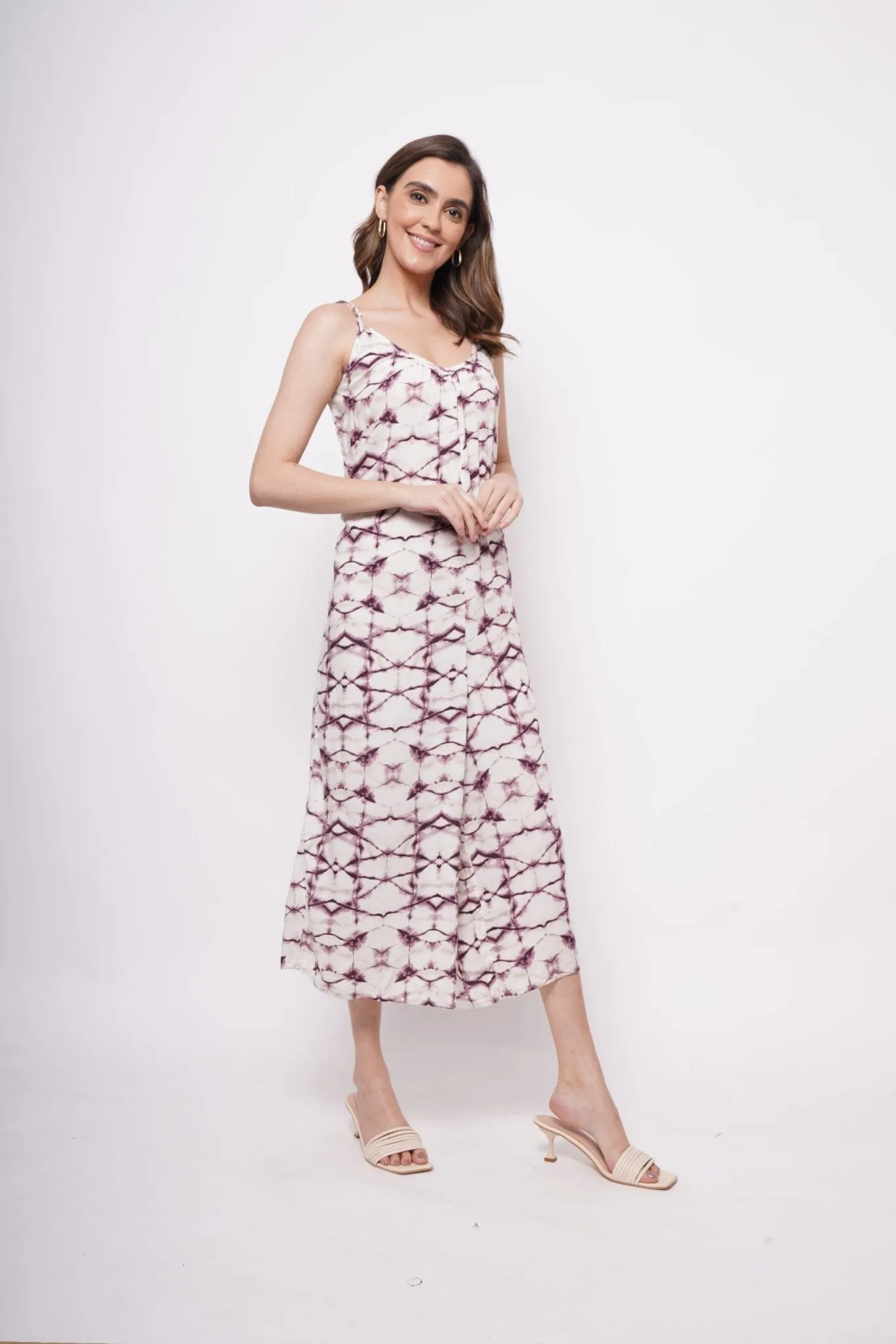 Sleeveless Tie Dye Print Jumpsuit