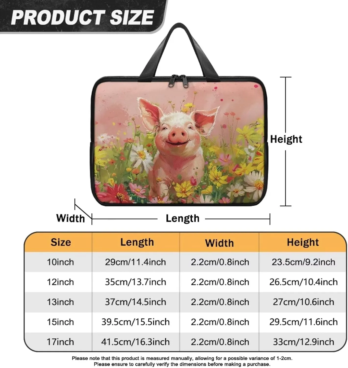 Slim Laptop Carrying Case PU Leather Tablet Computer Protective Bag Versatile for Office & College