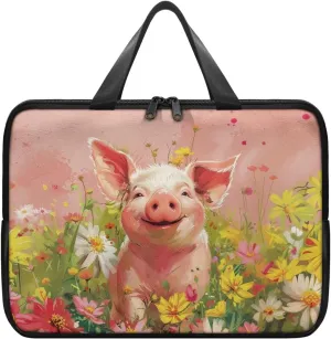 Slim Laptop Carrying Case PU Leather Tablet Computer Protective Bag Versatile for Office & College