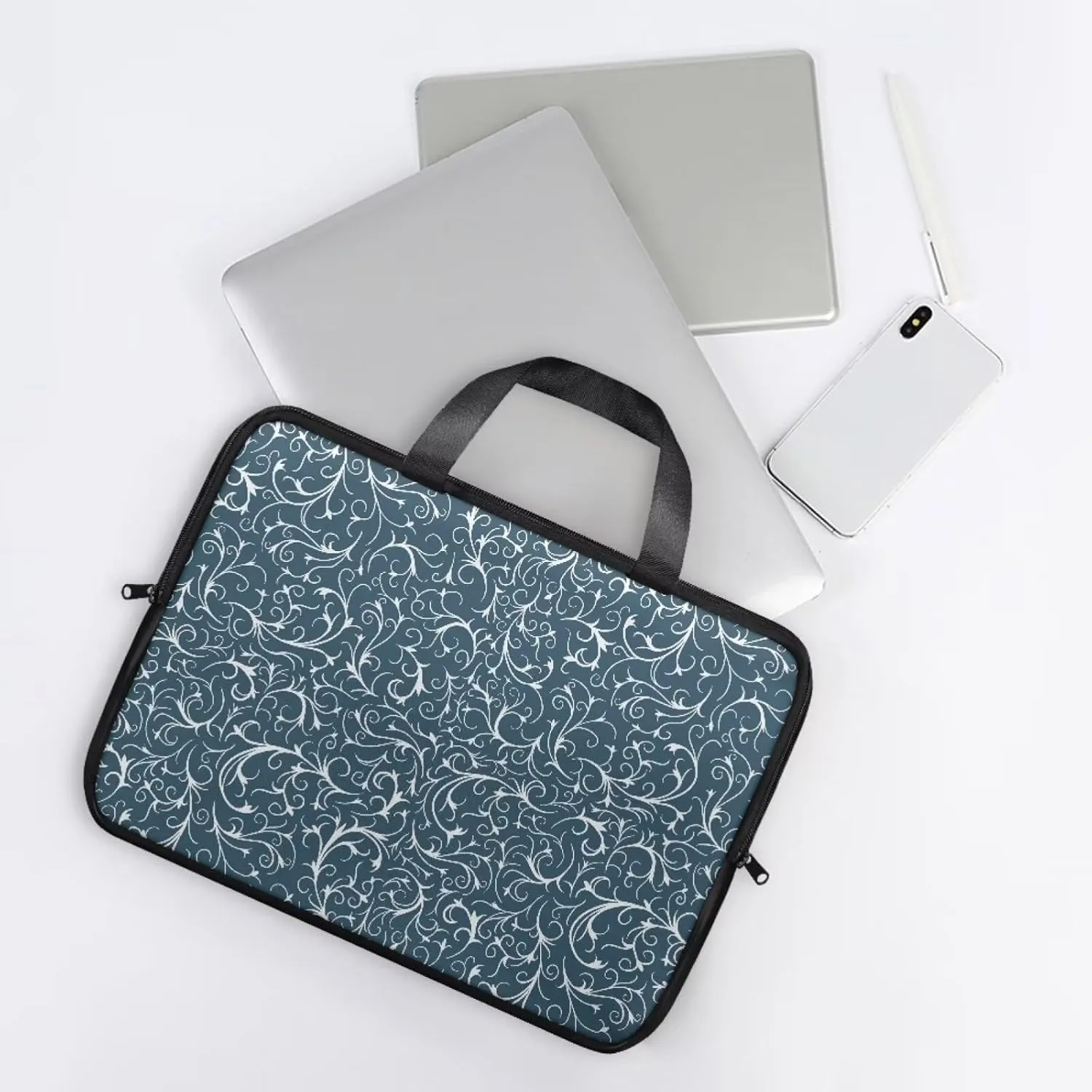 Slim Laptop Carrying Case PU Leather Tablet Computer Protective Bag Versatile for Office & College