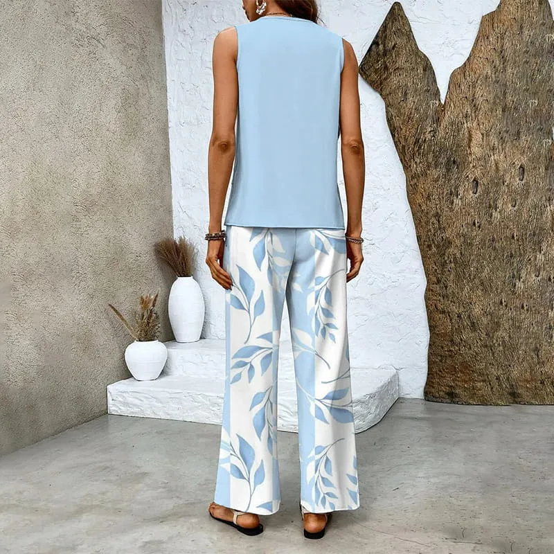 Sorella  Printed Sleeveless Two-Piece Set