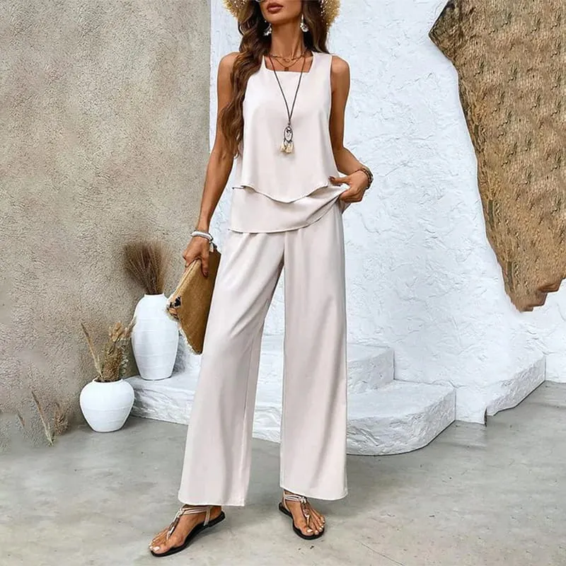 Sorella  Printed Sleeveless Two-Piece Set
