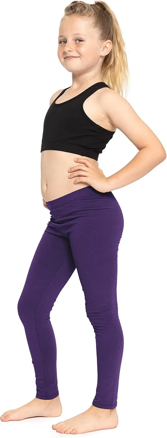 STRETCH IS COMFORT Oh So Soft Solid Youth Girls and Plus Size Leggings | Comfortable Fit for Everyday Activities | Size 2-16