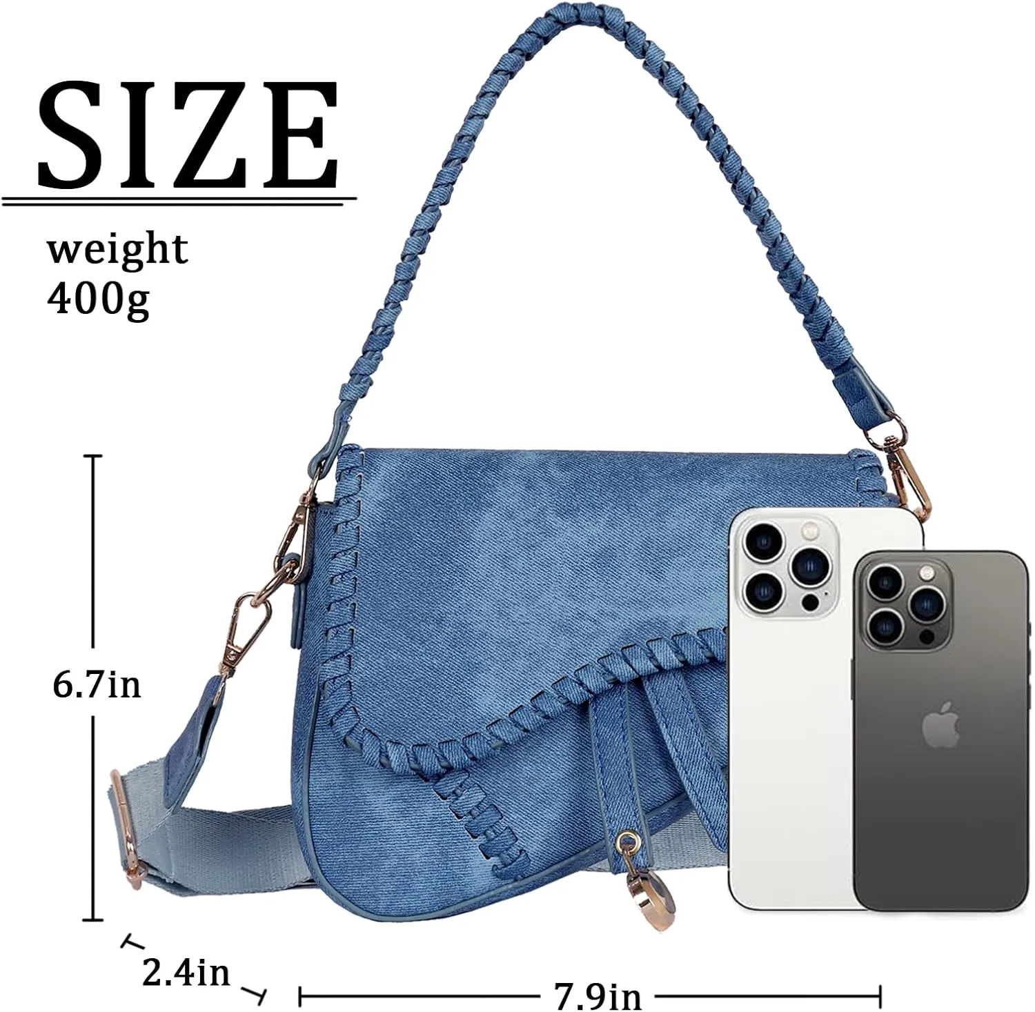 Stylish saddle bag Women's handbag Trendy shoulder bag crossbody bag