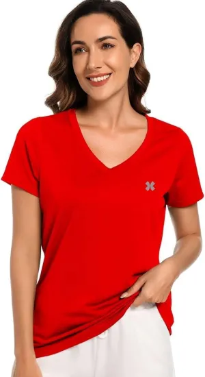 Summer T Shirts for Women Athletic Running T-Shirt Top Quick Dry UV Protection Gym Breathable Short Sleeve Sport Hiking Tops