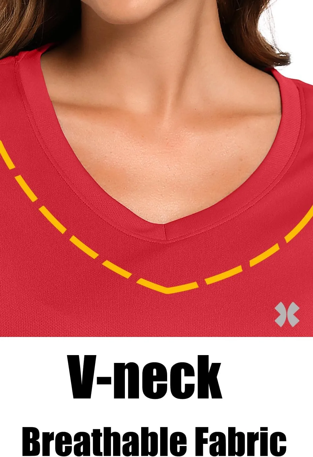 Summer T Shirts for Women Athletic Running T-Shirt Top Quick Dry UV Protection Gym Breathable Short Sleeve Sport Hiking Tops