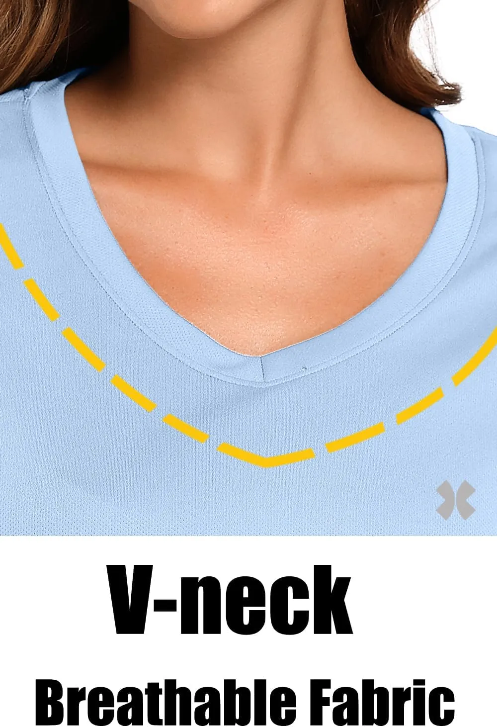 Summer T Shirts for Women Athletic Running T-Shirt Top Quick Dry UV Protection Gym Breathable Short Sleeve Sport Hiking Tops