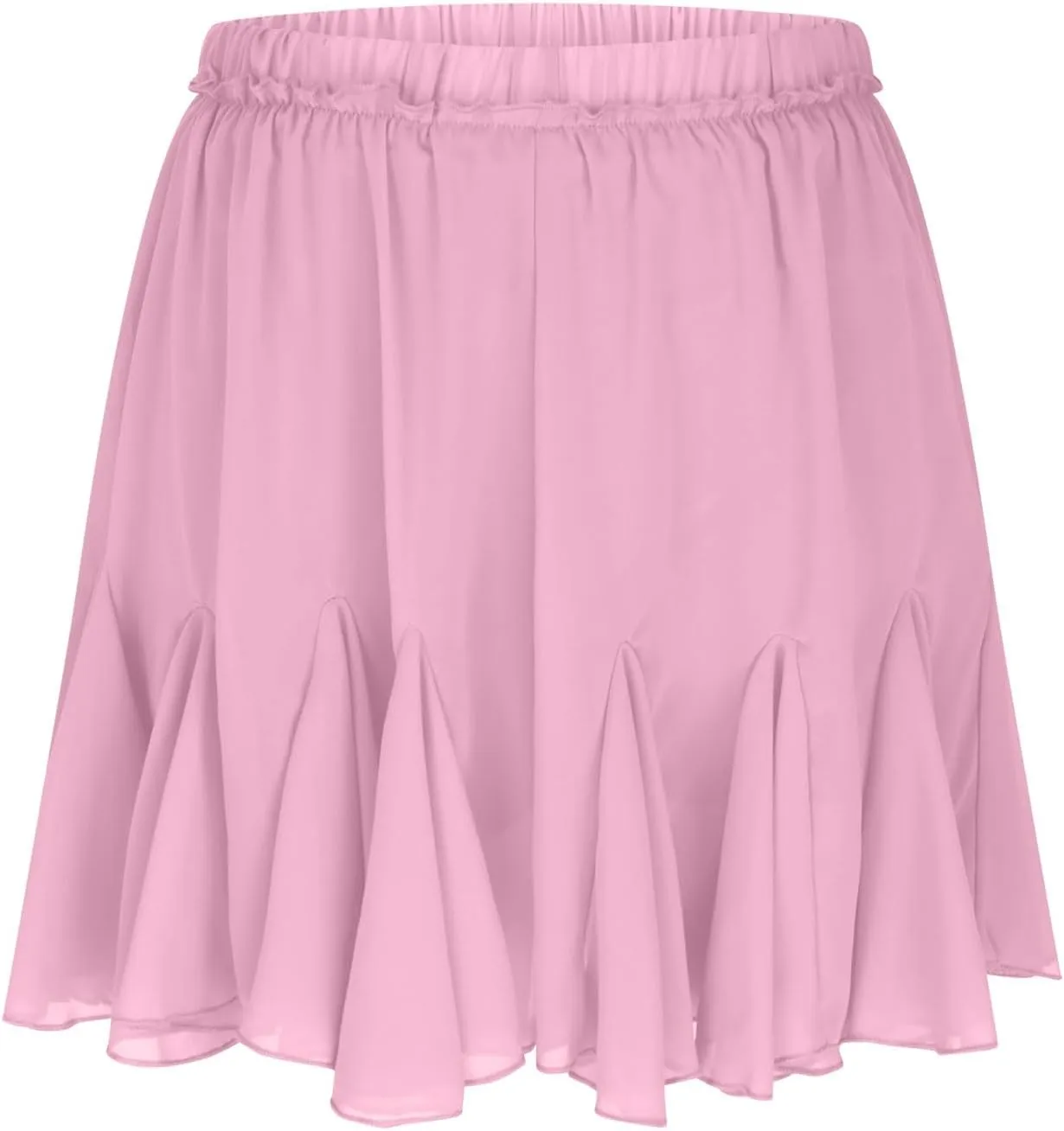 TANGNADE Women Flowy Skirt Summer Dressy Casual Boho Ruffle Mini Skirts Pleated High Waist Cute Skorts Trendy Clothes