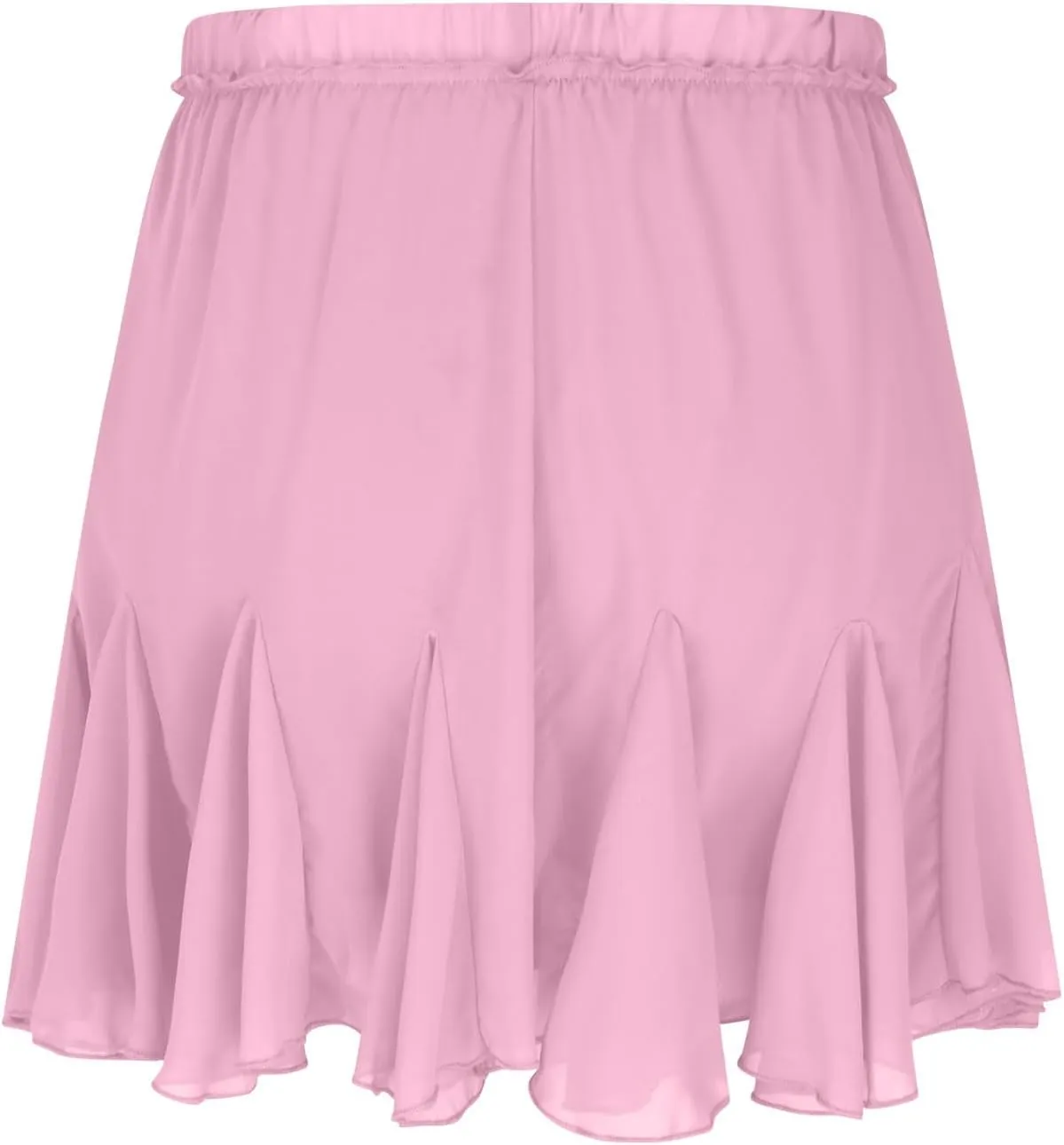 TANGNADE Women Flowy Skirt Summer Dressy Casual Boho Ruffle Mini Skirts Pleated High Waist Cute Skorts Trendy Clothes