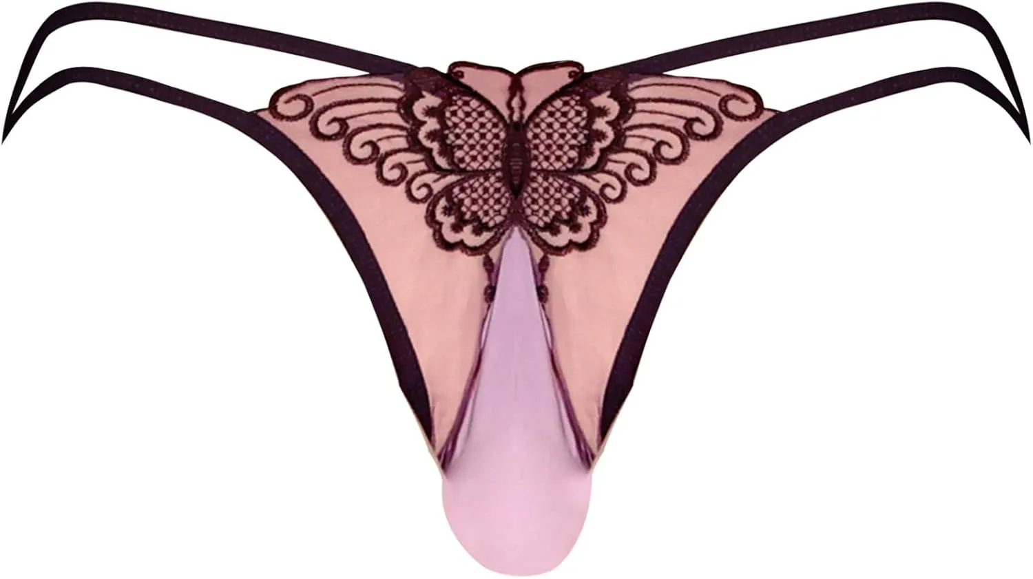 Thongs for Men Men's G String Low Waisted Mesh Mens Underwear Sexy Butterfly U Shaped Bag Comfortable Underwear for Men
