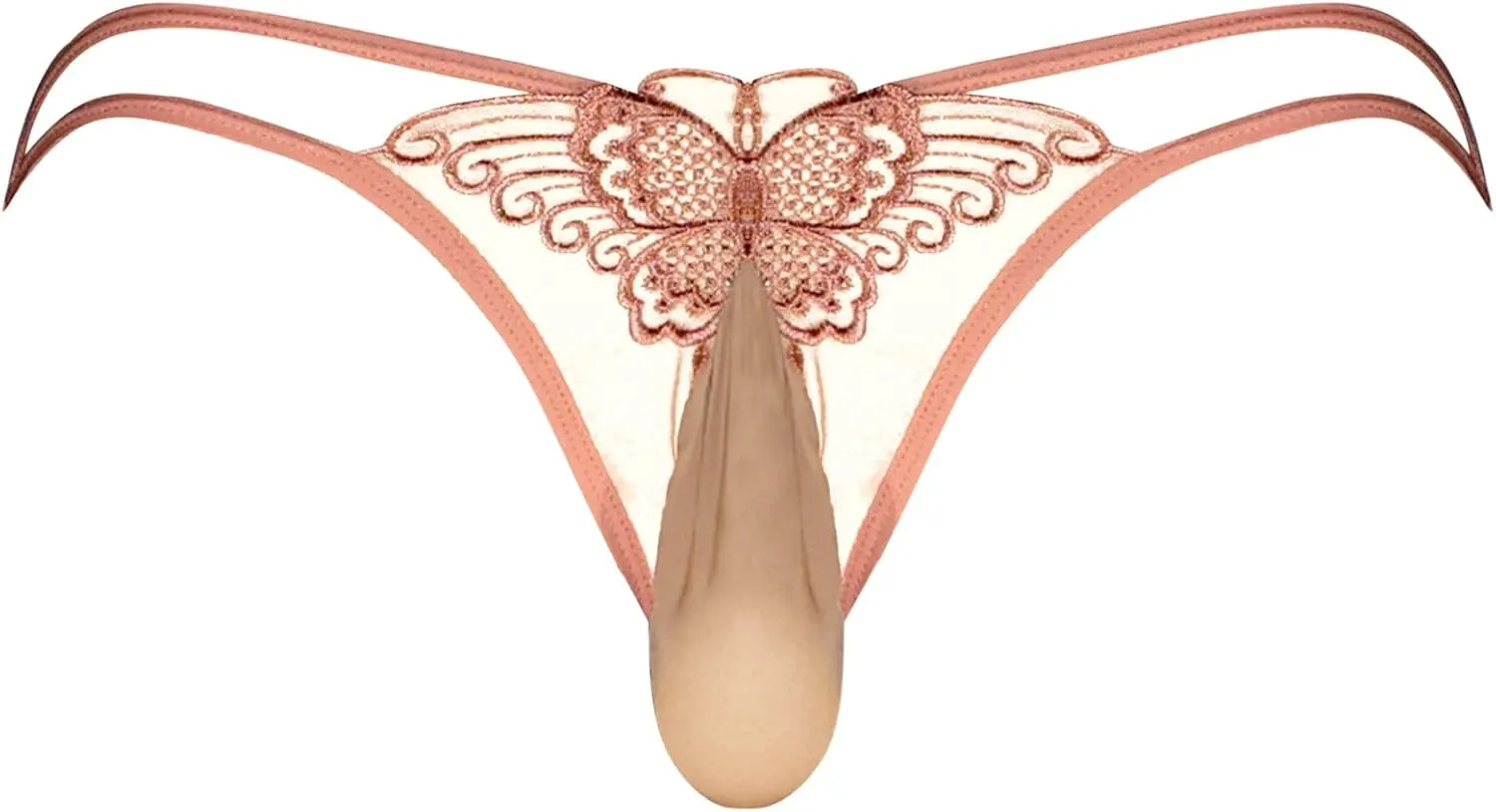 Thongs for Men Men's G String Low Waisted Mesh Mens Underwear Sexy Butterfly U Shaped Bag Comfortable Underwear for Men