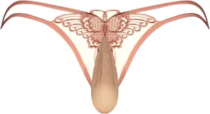 Thongs for Men Men's G String Low Waisted Mesh Mens Underwear Sexy Butterfly U Shaped Bag Comfortable Underwear for Men