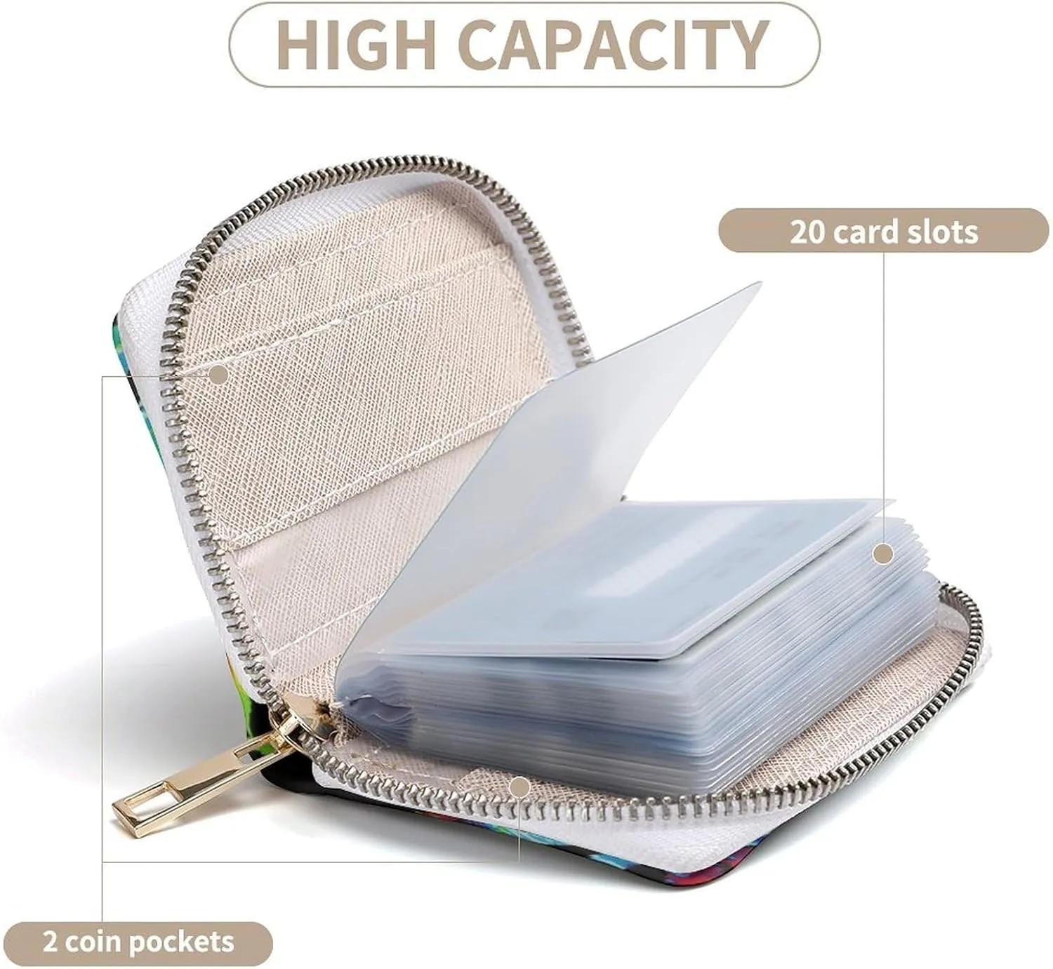 Tie Dye Marijuanaweed Leaf Art Leather Card Bag Suitable for Unisex Versatile for Daily Use