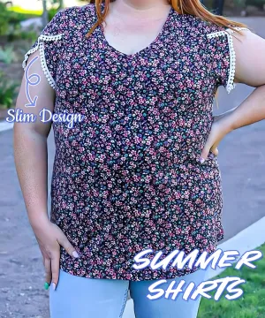 TIYOMI Plus Size Tops for Women Round Neck Square Neck T Shirts Summer Casual Short Sleeve Tunic Blouses XL-5XL