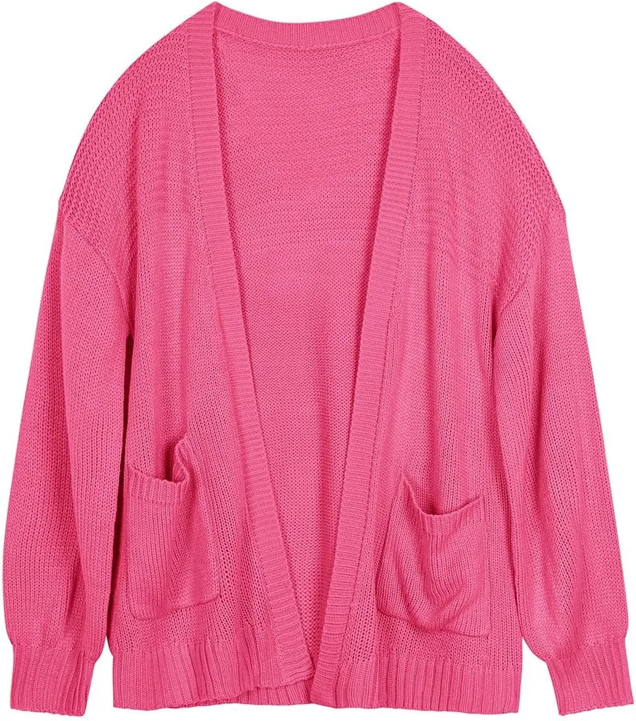 TIYOMI Women's Plus Size Knitting Cardigan Sweaters Lantern Sleeve with Pocket XL-3XL
