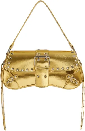 Verdusa Women's Shoulder Bag Y2K Handbag Cute Trendy Goth Studded Rivet Punk Purse