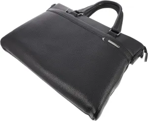 Versatile Business Travel Briefcase Men's Pu Leather Handbag Large Storage Space and Scratch-resistant