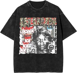 Vintage Shirt Mens Womans Oversized T Shirts Washed Short Sleeve Graphic Tee Crew Neck T-Shirt Breathable Retro Unisex Tops