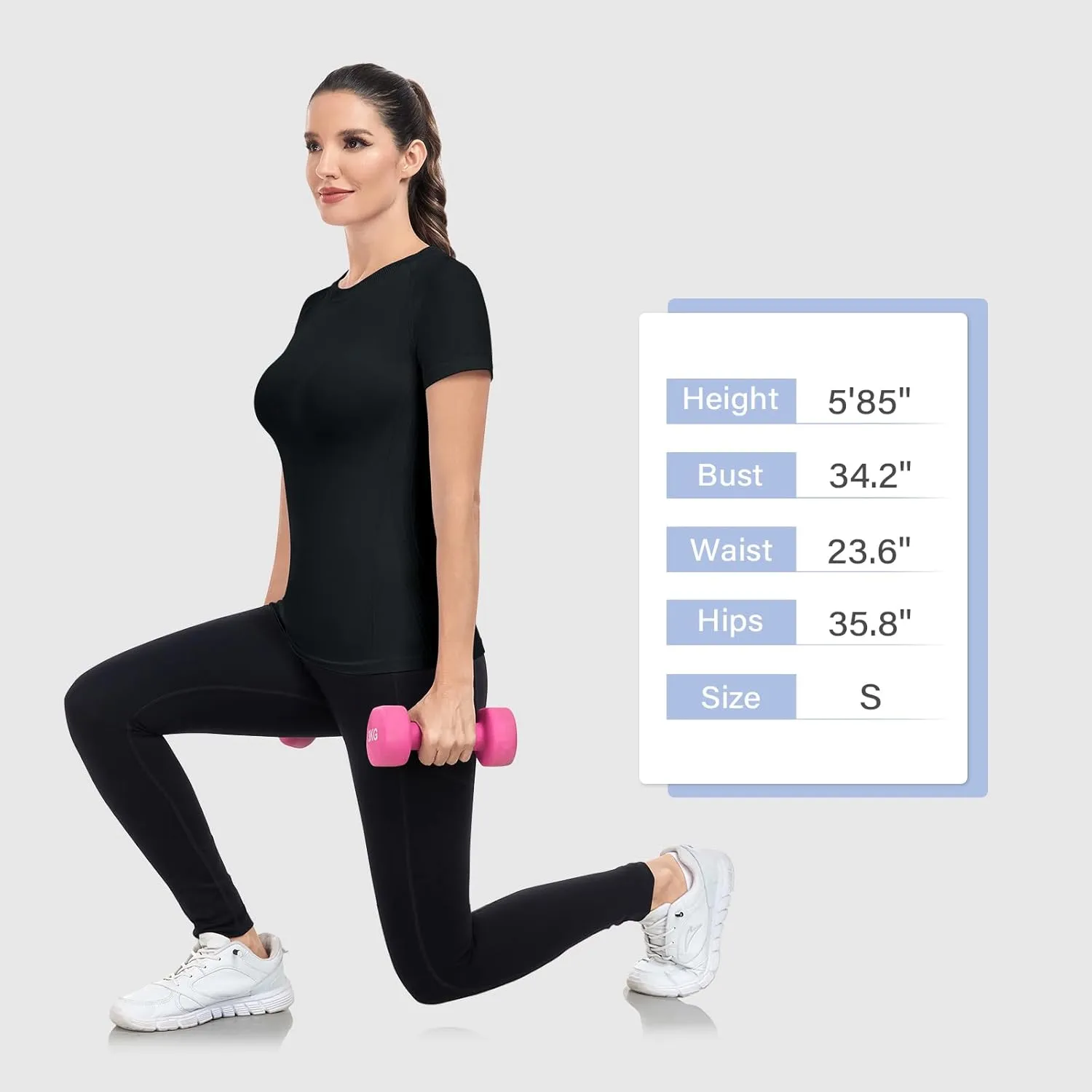 WANAYOU 2 Pack Workout Shirts for Women,Workout Tops for Women Short Sleeve,Breathable Yoga T Shirts Athletic Gym Gym Shirt