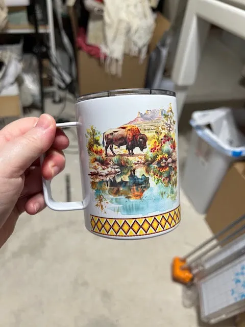 Western Themed Insulated 15 oz Mugs