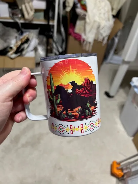 Western Themed Insulated 15 oz Mugs