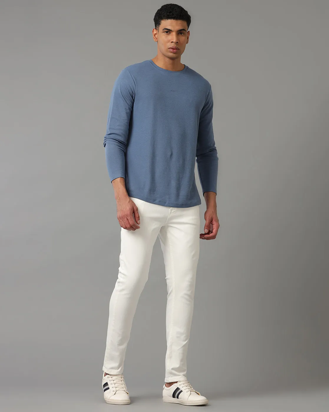 WHITE TRACK SKINNY FIT JEANS