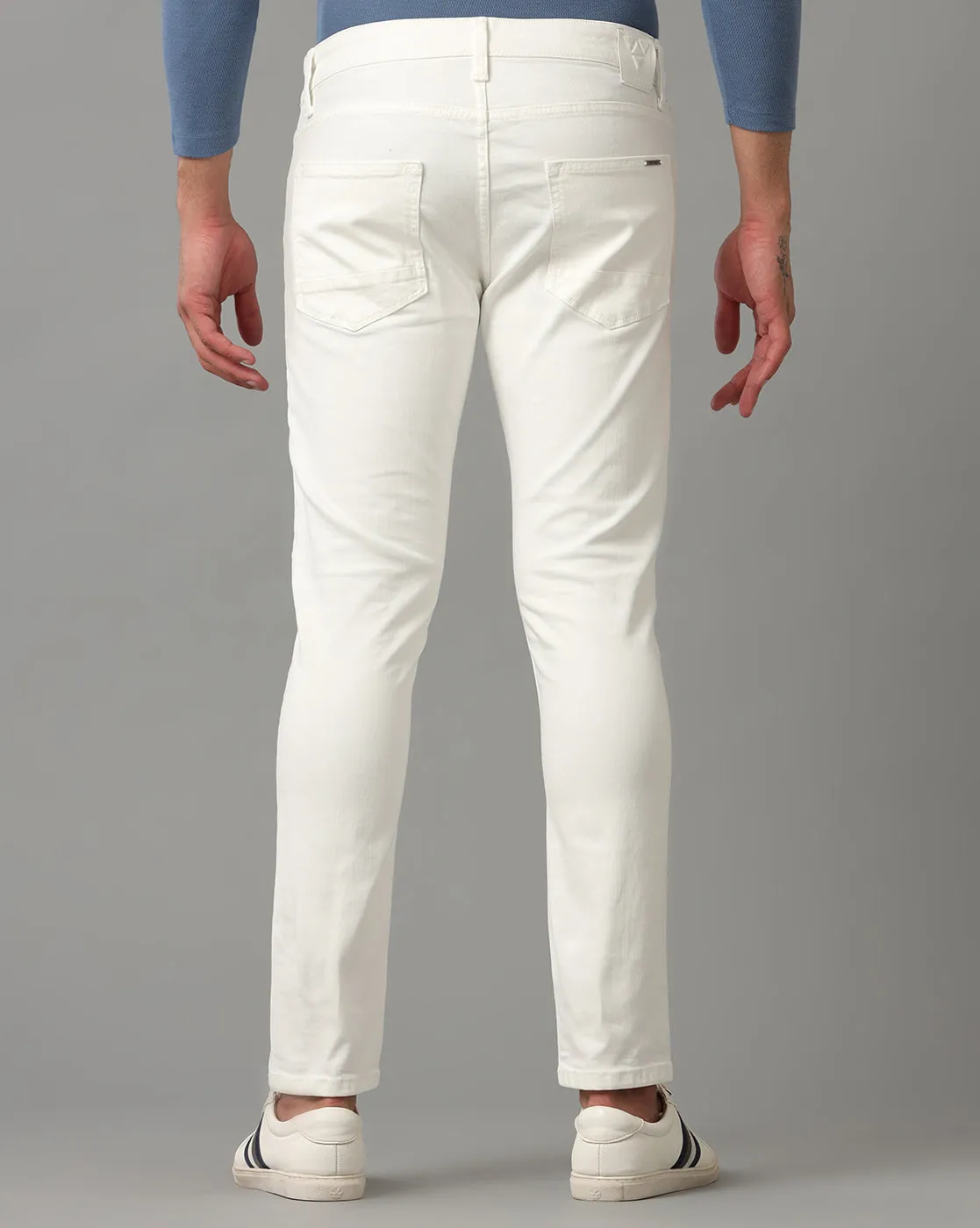 WHITE TRACK SKINNY FIT JEANS