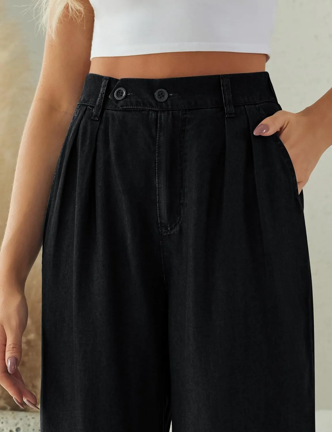 Wide Leg Jeans for Women High Waisted Baggy Jeans Womens Wide Leg Lounge Pants Stretch Bell Bottom Wide Leg Pants