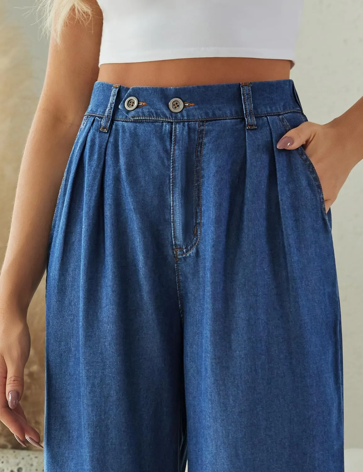 Wide Leg Jeans for Women High Waisted Baggy Jeans Womens Wide Leg Lounge Pants Stretch Bell Bottom Wide Leg Pants