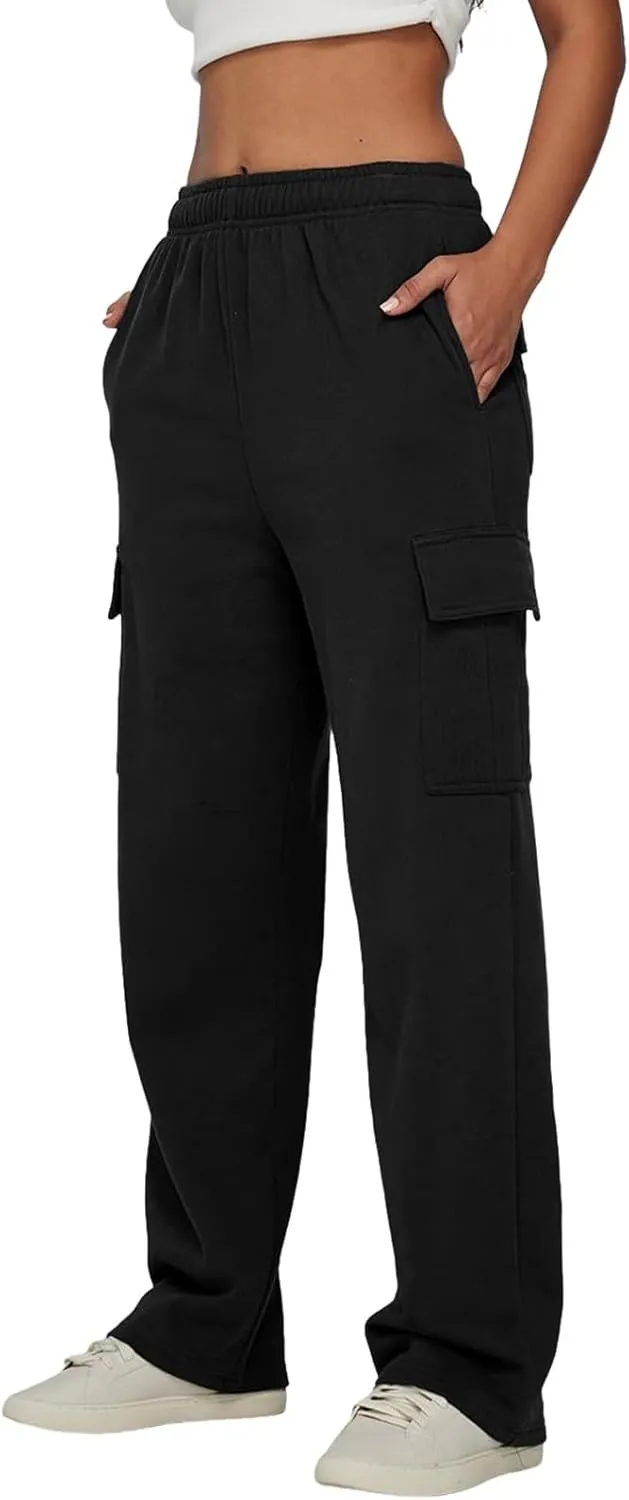 Women Linen Blend Summer Breathable Pants High Waist Wide Leg Slim Fit Trousers Business Work