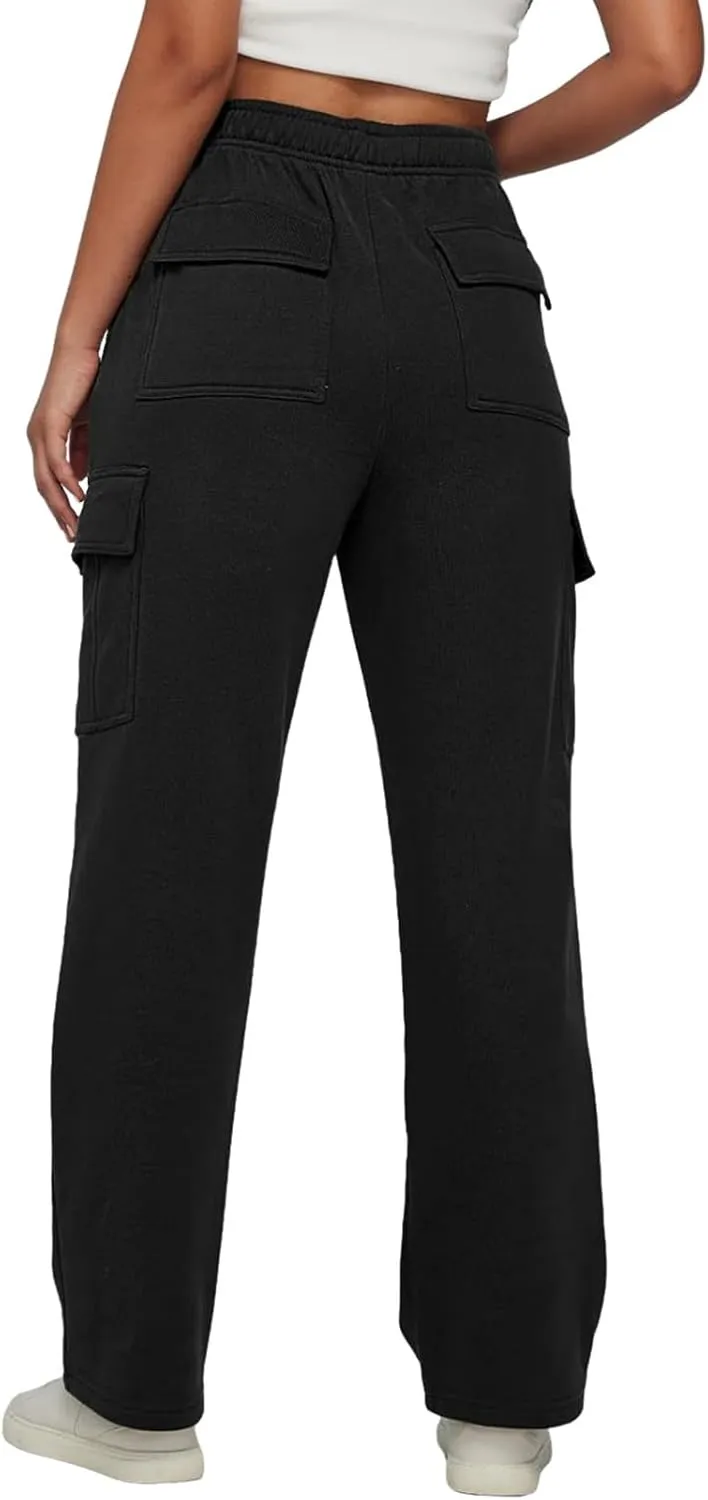 Women Linen Blend Summer Breathable Pants High Waist Wide Leg Slim Fit Trousers Business Work