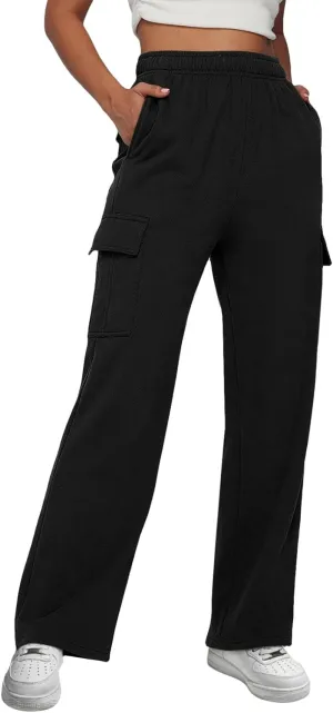 Women Linen Blend Summer Breathable Pants High Waist Wide Leg Slim Fit Trousers Business Work