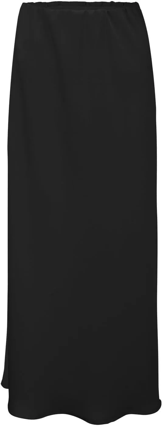 Women Long Satin Summer Fall Skirt Silk Elegant High Waist Black Wedding Flared A-Line Midi Skirts