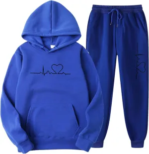 Womens 2 Piece Outfits Casual Hoodie Sweatsuit Sets Oversized Sweatshirt Baggy Fashion Sweatpants Sports Tracksuits