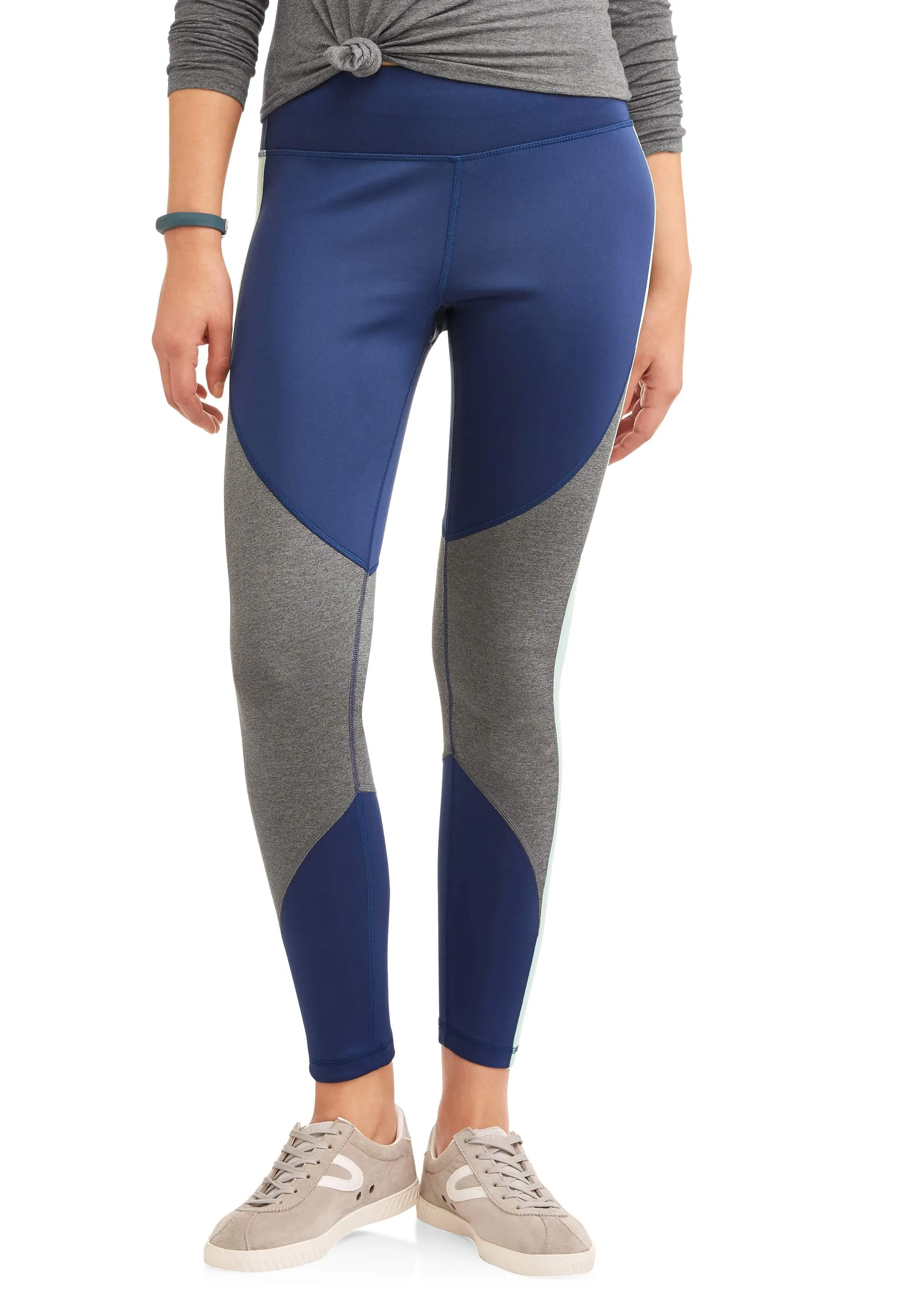 Women's Active Heathered Colorblock Performance Leggings