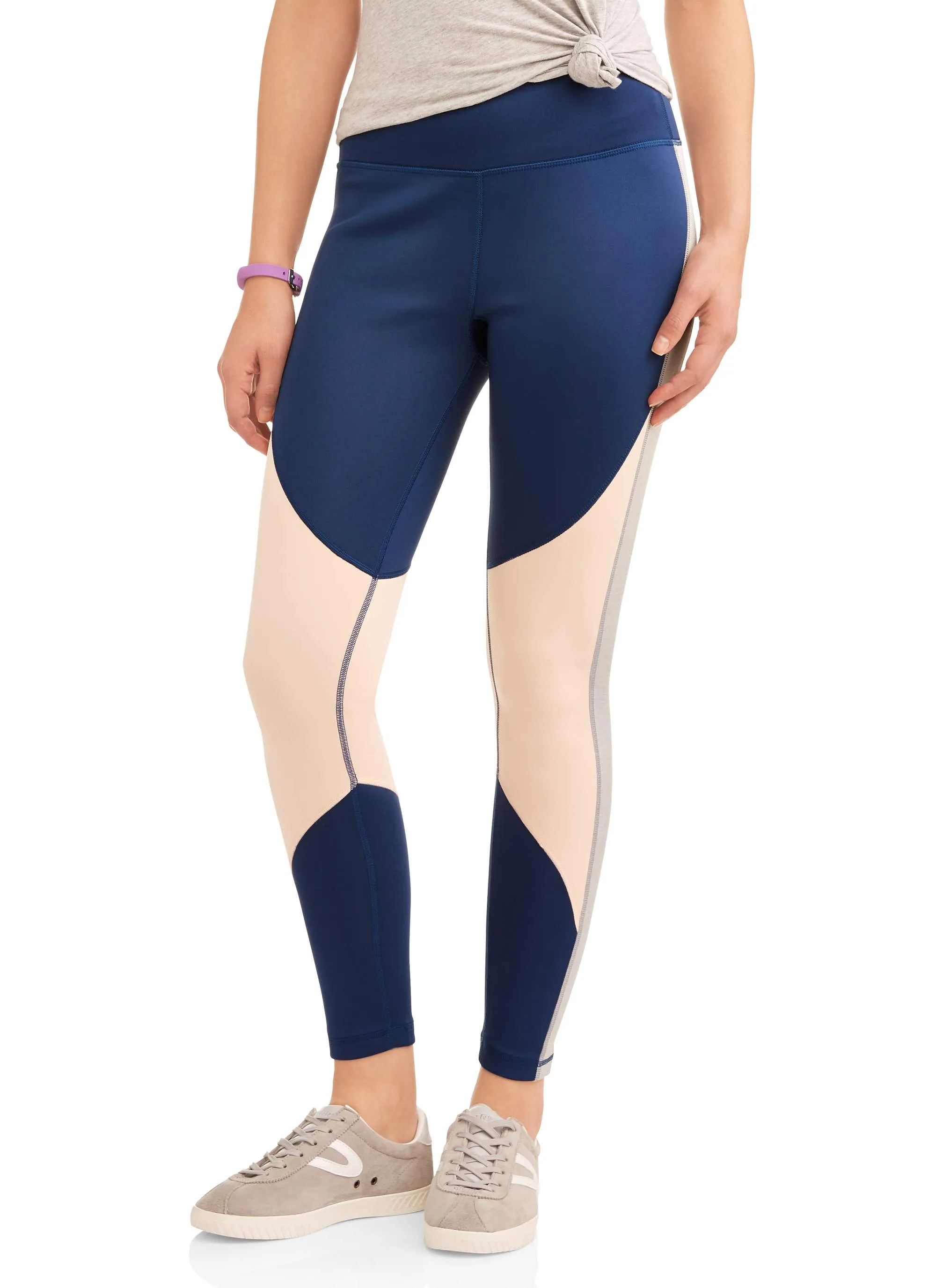 Women's Active Heathered Colorblock Performance Leggings