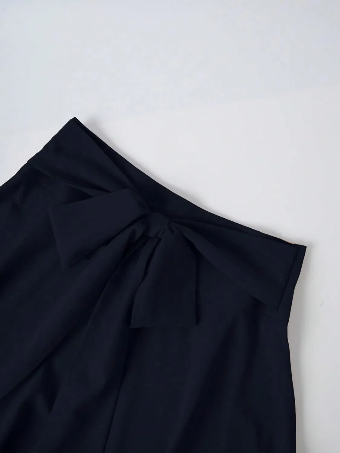 Women's Basic Casual Flared Women Solid Color Belted Waist Elegant A-Line Midi Skirt Casual Skirts
