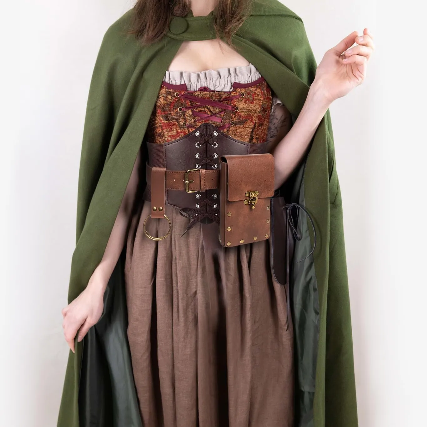 Womens Corset Belt Belt Pouch Waist Bag Fanny Pack Phone Holder Medieval Renaissance Costume Accessories